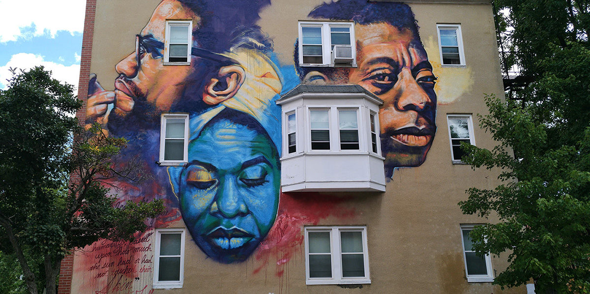 Creative Alliance | Linda Agar Hendrix, Three Faces Mural
