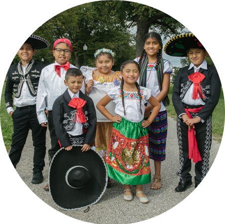 Creative Alliance | Artesanitos | Group of kids ready for performance