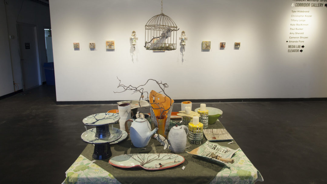 Creative Alliance | Dining table exhibit in Amalie Rothschild Gallery