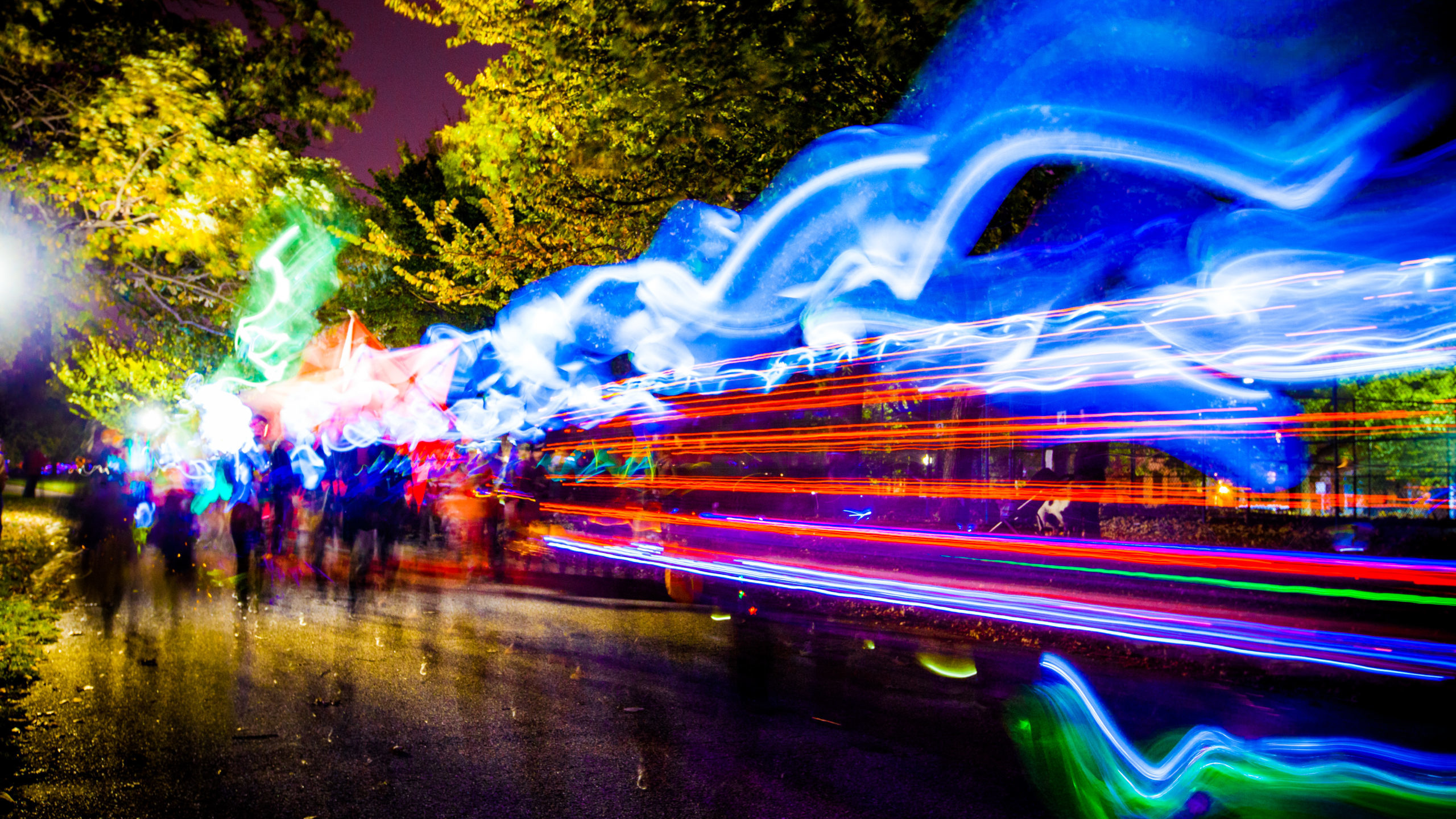 Creative Alliance | Lantern Parade blur of lights